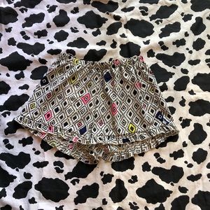 High waisted printed shorts